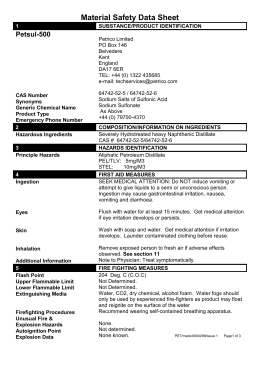 Material Safety Data Sheet Benzoic acid MSDS# 02720 Section 1