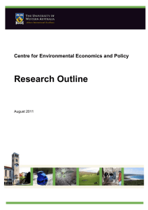 Centre for Environmental Economics and Policy: Research Outline