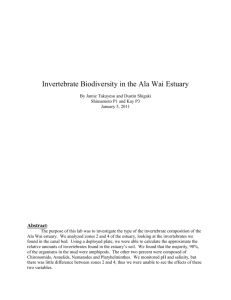 Invertebrate biodiversity using deployed plates (2011)