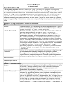 Assessment Plan Template - the College of Marine Science