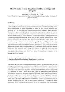 The Pitt model of trans-disciplinary validity: challenges and prospects