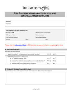 GM plant activities: Risk assessment form (MS