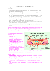 Pharmacology 21a – Anti-Microbial Drugs
