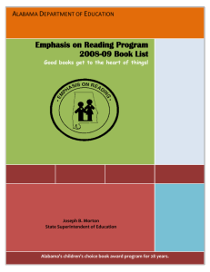 Emphasis on Reading Program 2008-09 Book List