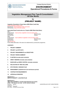 Vegetation Management Plan Type B