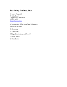 Part A: Teaching the Iraq War