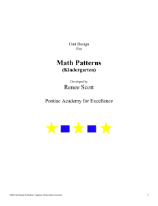 Math Patterns - Saginaw Valley State University