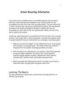 Resources for Recycling Education
