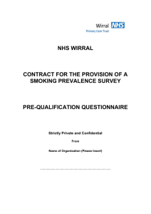 PQQ - NHS Wirral