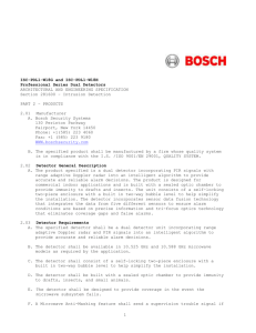 A/E Specification - Bosch Security Systems