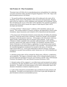 Sub-Product JJ - Plan Formulation