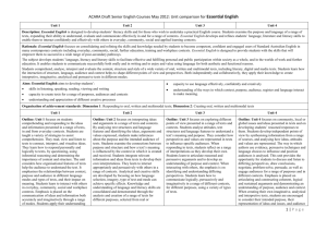 unit comparison Essential English