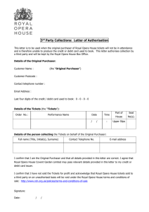 3rd Party Collections: Letter of Authorisation This letter is to be used