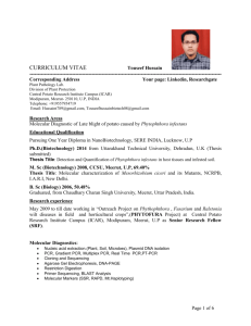 CV of Touseef - American Phytopathological Society
