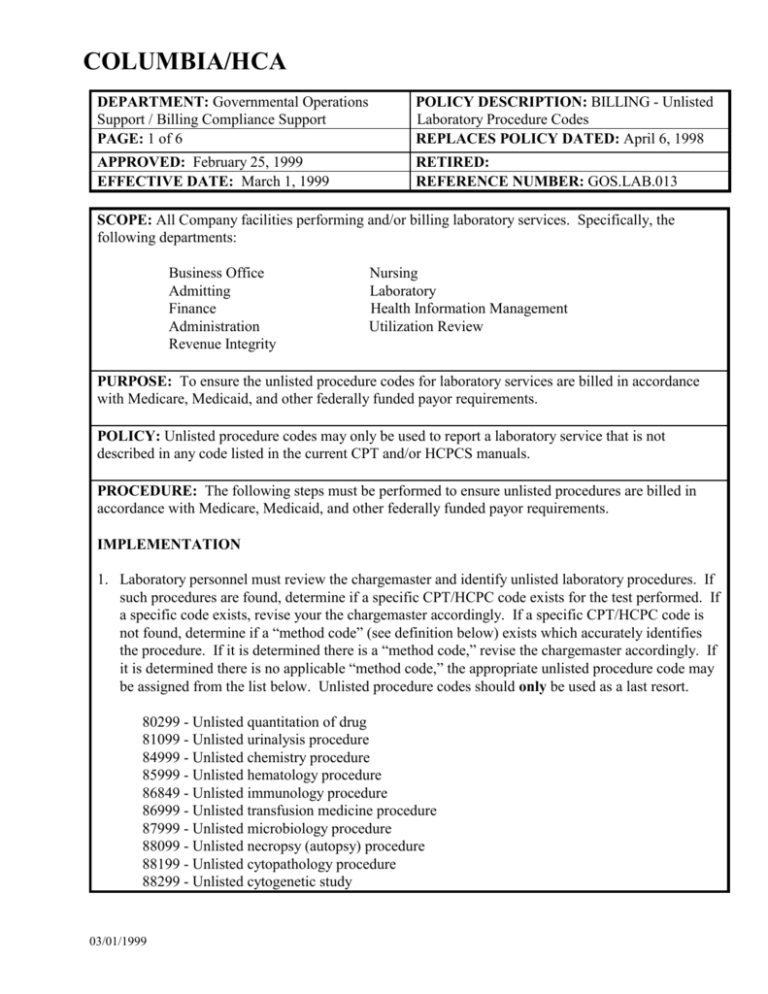 unlisted-laboratory-procedure-codes