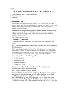 Module#4 Resources and Budgeting