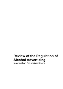 Review of the Regulation of Alcohol Advertising
