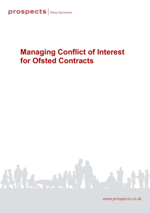 Ofsted Conflict of Interest