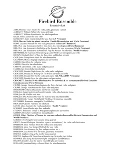 Repertoire list - Firebird Ensemble