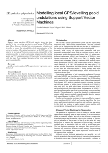 Modelling local GPS/levelling geoid undulations using Support