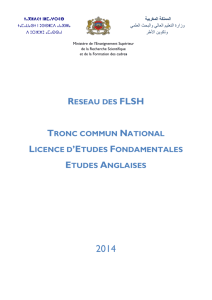 Filière licence _Etudes Amazighes 2014 ⵜⴰⴳⵍⴷⵉⵜ ⵏⵍⵎⴰⵖⵔⵉⴱ