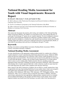 National Reading Media Assessment for Youth with Visual
