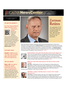 CASNR eNewsletter - July 2014 - Texas Tech University Departments