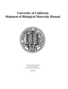 Shipping Biological Materials - University of California | Office of The