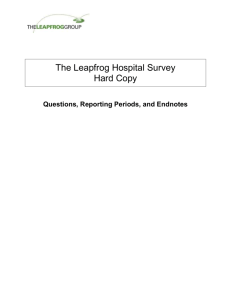 - Leapfrog Hospital Survey