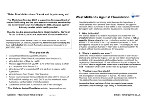WMAF Leaflet - West Midlands Against Fluoridation