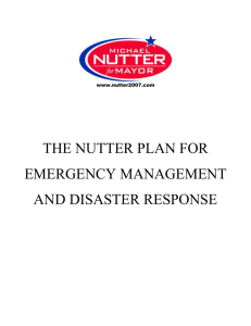 www.nutter2007.com THE NUTTER PLAN FOR EMERGENCY