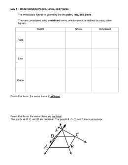 Geometry Worksheet 1 1 Name Points Lines and Planes Per