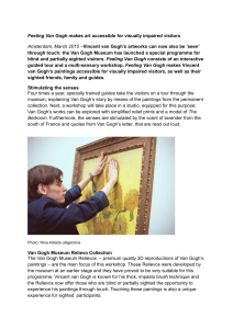 Feeling Van Gogh makes art accessible for visually impaired visitors