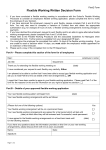 Flexible Working Written Decision Form