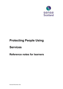 Protecting Vulnerable People - references handout