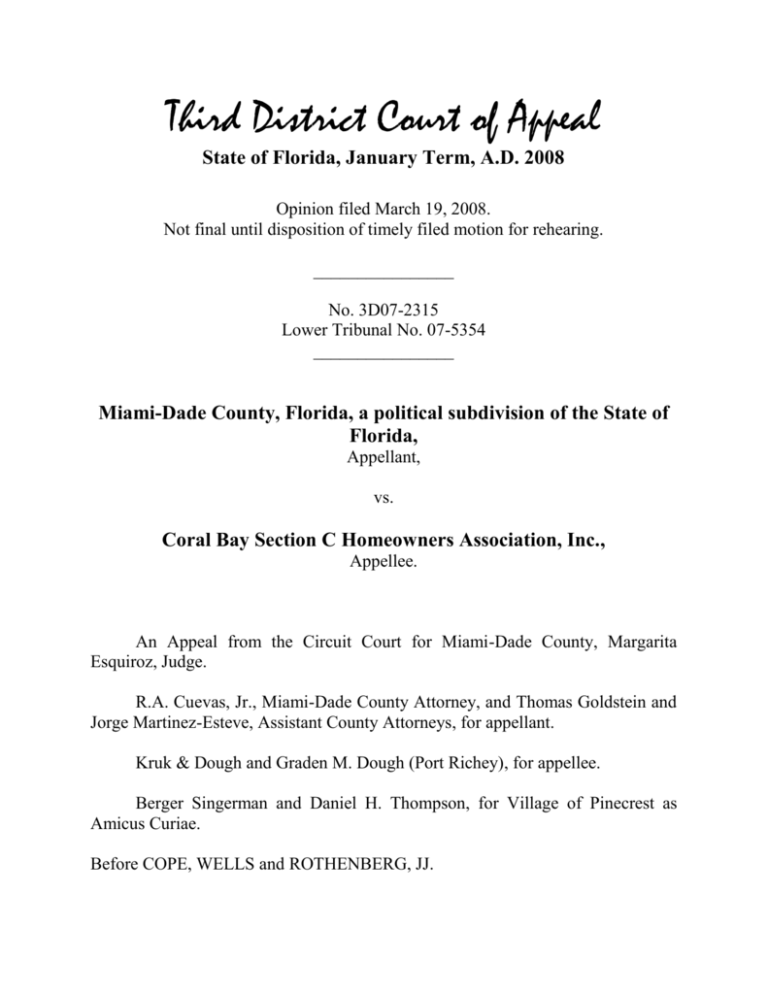Third District Court Of Appeal