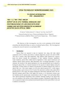 Report on in-situ thermal annealing and photobleachong of low