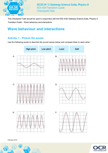 Wave behaviour and interactions