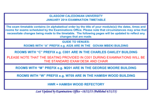 The exam timetable contains - Glasgow Caledonian University