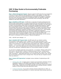 H2E 10 Step Guide to Environmentally Preferable Purchasing