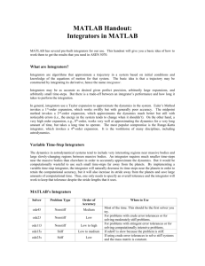MATLAB_Integrators