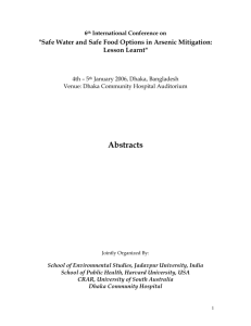 Chronic arsenic poisoning in the Asian countries: technical issues to