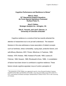 Cognitive Processing and Resilience