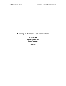 Security in Network Communications