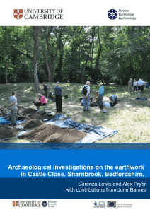 Archaeological investigations on the earthwork in Castle Close