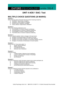 UNIT 4 AOS 1 SAC: Test MULTIPLE CHOICE QUESTIONS (20