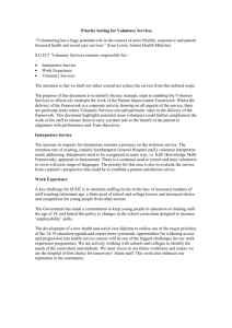 Priority setting for voluntary services