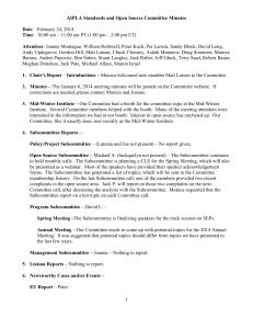 Standards and Open Source Committee Minutes 2-24-14