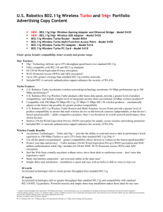 802.11g Wireless Turbo PCI Adapter – Model 5416