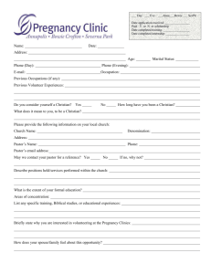 Volunteer Application - Bowie Crofton Pregnancy Center